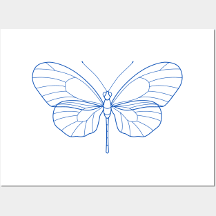 Butterfly contour Posters and Art